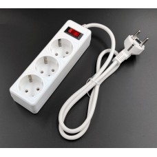 SP3W-510 GARDA. Сетевой фильтр 3 розетки,1м, белый. 5bites