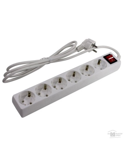 SP6W-250. Сетевой фильтр 6 розеток, 5м, белый. 5bites в Первоуральске