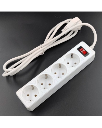 SP4W-518 GARDA. Сетевой фильтр 4 розетки,1,8м, белый. 5bites в Первоуральске