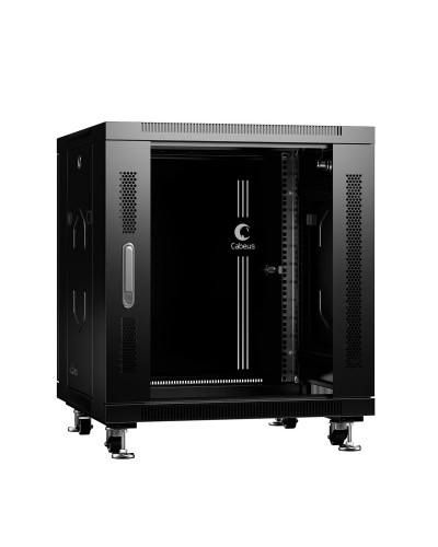SH-05C-12U60/60-BK (8554c). Шкаф телекоммуникационный 19 напольный 12U. CABEUS в Первоуральске