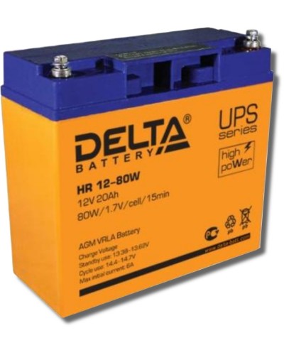 Delta HR 12-80 W. Аккумулятор герметичный свинцово-кислотный. Delta в Первоуральске