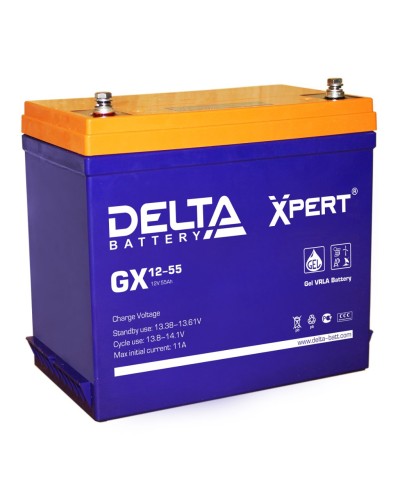 Delta GX 12-55. Аккумулятор герметичный свинцово-кислотный. Delta в Первоуральске