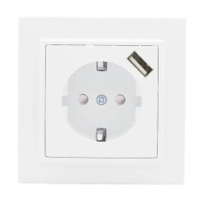 Минск Розетка 1-местная СП с/з 16А (ERR16-028-100-USB). Розетка 1-местная СП с/з 16А. EKF