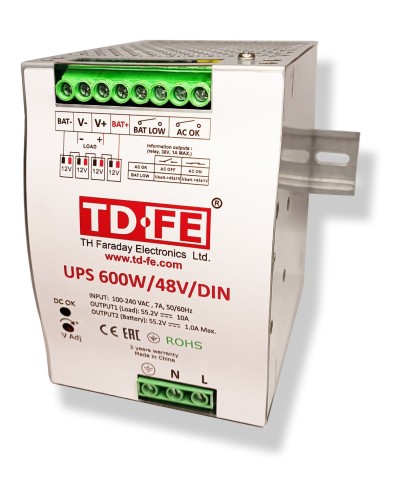 UPS 600W/48V/DIN. Источник вторичного электропитания резервированный. FARADAY в Первоуральске