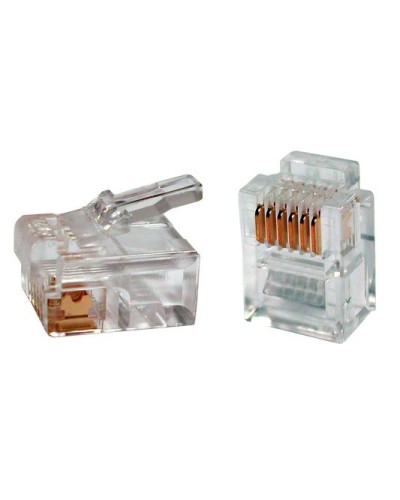 PLUG-6P6C-P-C2-100 (100 шт). Разъем RJ-12. Hyperline в Первоуральске