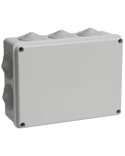 Коробка распаячная КМ41244 190х140х70 открытой проводки IP55 10 гермовводов серая (UKO11-190-140-070-K41-55). Коробка распаячная безгалогенная (HF). IEK в Первоуральске