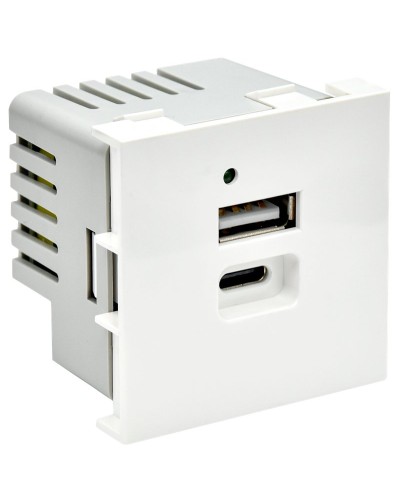 Розетка USB A+C 4,2А PRIMER РКЮ-25-40-П белый IEK (PR-KK40D-RU-0-2-AC-K01). Розетка USB. IEK в Первоуральске