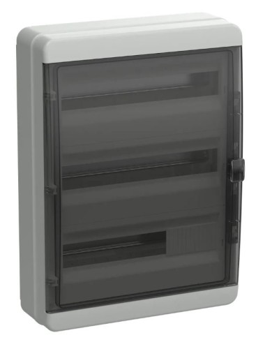 Корпус пластиковый КМПн-54 IP65 TEKFOR (TF5-KP72-N-54-65-K03-K02). Корпус модульный пластиковый черная прозрачная дверь. IEK в Первоуральске