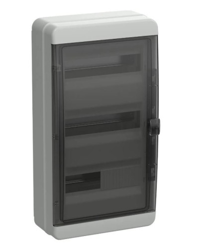 Корпус пластиковый КМПн-36 IP65 TEKFOR (TF5-KP72-N-36-65-K03-K02). Корпус модульный пластиковый черная прозрачная дверь. IEK в Первоуральске