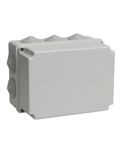 Коробка распаячная КМ41246 190х140х120 открытой проводки IP55 10 гермовводов серая (UKO10-190-140-120-K41-55). Коробка распаячная безгалогенная (HF). IEK в Первоуральске