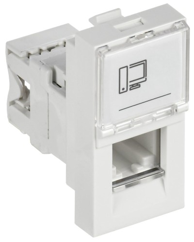 Розетка RJ45 кат.6 PRIMER РКИ-10-00-П-6 белый IEK (PR-KK40D-RI-0-1-C06U-K01). Розетка RJ-45. IEK в Первоуральске