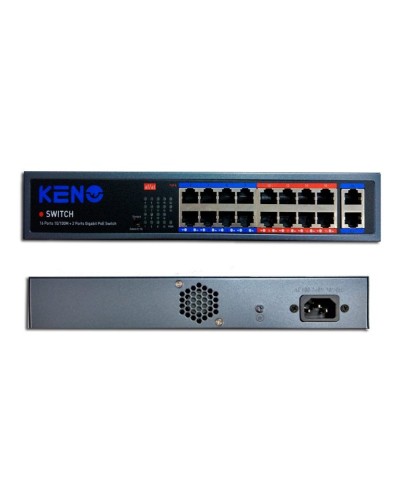 KN-SW1602POE+. Коммутатор с питанием по PoE. KENO в Первоуральске