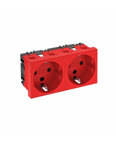 STD-D0 SRO2, (6120028). Розетка 0° двойная 2х2К+З, со шторками, 16А 250В красная. OBO Bettermann в Первоуральске