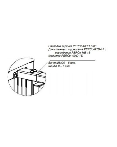 PERCo-RF01 0-03. Накладка верхняя. PERCo в Первоуральске