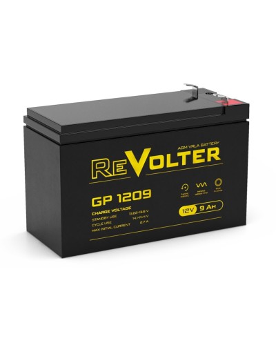 Revolter GP 1209. Аккумулятор автомобильный герметичный свинцово-кислотный. Revolter в Первоуральске