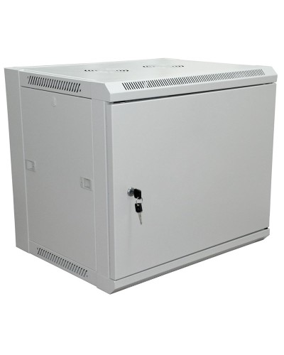 Шкаф телекоммуникационный 19 настенный 6U 600×450×370 мм (ШxГxВ) - передняя дверь металл, боковые стенки съемные (разобранный), RAL 7035 (04-2210). Шкаф телекоммуникационный 19 настенный 6U. Rexant в Первоуральске