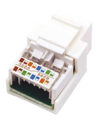 Модуль Keystone Jack RJ-45(8P8C), UTP, CAT 5e, тип 180 градусов, белый REXANT (03-1011). Модуль Keystone Jack. Rexant в Первоуральске