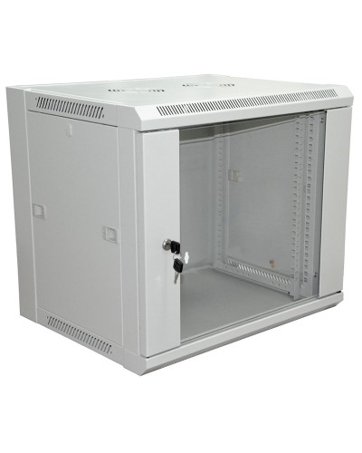 Шкаф телекоммуникационный 19 настенный 12U 600×450×635 мм (ШxГxВ) - передняя дверь стекло, боковые стенки съемные (разобранный) RAL 7035 (04-2202). Шкаф телекоммуникационный 19 настенный 12U. Rexant в Первоуральске