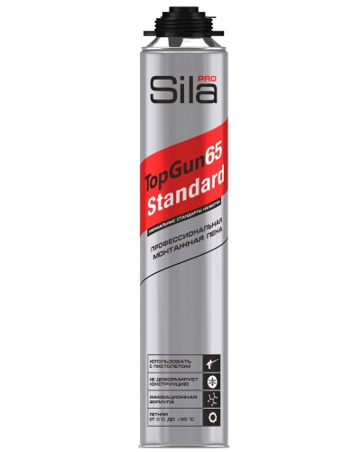 Пена монтажная Sila Pro TopGun 65 STANDARD, 850 мл. Пена монтажная профессиональная. Sila в Первоуральске