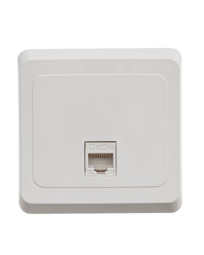 Этюд розетка RJ45, кат. 5Е, 1-местная, в сборе, скрытой установки, белый (KOMC-001B). Розетка компьютерная. Systeme Electric в Первоуральске