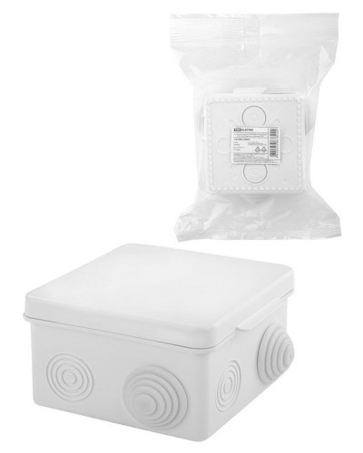 Коробка ОП 80х80х50мм, крышка, IP54, 7вх., белая (SQ1401-0922). Распаячная коробка. TDM ЕLECTRIC в Первоуральске