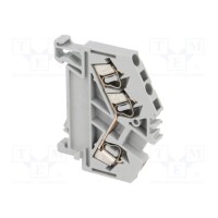 WAGO 280-641 клемма 3-проводная проходная угловая, серая. Клемма проводная проходная на DIN-рейку. WAGO