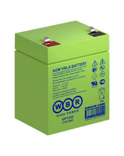 WBR GP1245 (12V16W). Аккумулятор герметичный свинцово-кислотный. WBR в Первоуральске