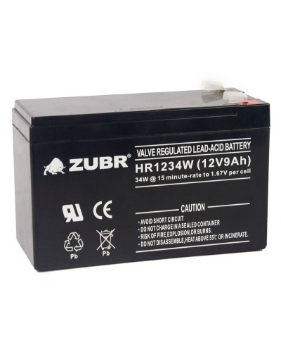 ZUBR HR 1234W (12V, 9Ah). Аккумулятор герметичный свинцово-кислотный. ZUBR в Первоуральске