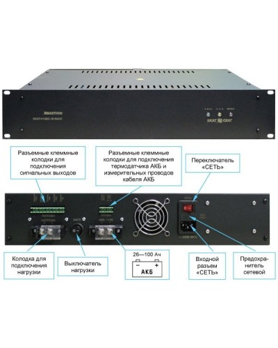 SKAT -V.12DC-18 RACK (СКАТ ИБП-12/18-RACK) (2145). Источник вторичного электропитания резервированный. Бастион в Первоуральске