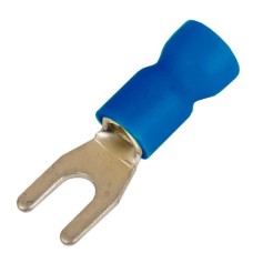 Наконечник вилочный НВИ 1,5-2,5 М3 (D3,2мм) (100 шт) (2B13P-EE-PVC). Наконечник вилочный с изолированным фланцем ПВХ. ДКС