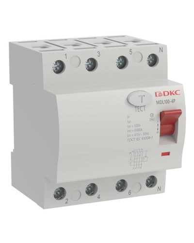 YON MAX MDL100 ВДТ, 4P, 30mA, 40A, АС (MDL100-4P2-40-AC). Автоматический выключатель дифференциальный (УЗО). ДКС в Первоуральске