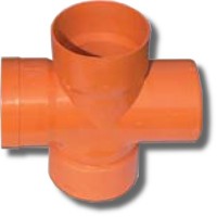 Крестообразное соединение для двустенных труб, 90°, D140мм (022140). Крестообразное соединение для двустенных труб. ДКС