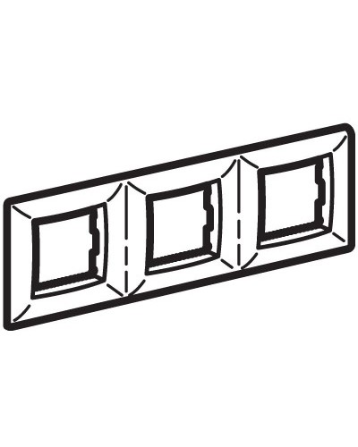 Рамка на 2+2+2 модуля (трехместная), слон. кость (75013O): Рамка трехместная, Brava в Первоуральске
