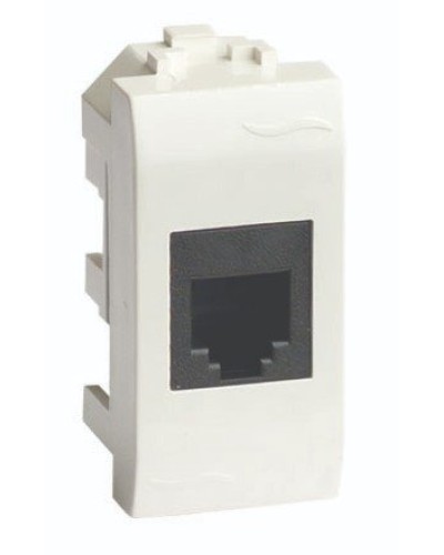 Розетка RJ-45 Brava 1 модуль слоновая кость (75654S): Розетка компьютерная с одним разъёмом в Первоуральске