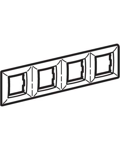 Рамка на 2+2+2+2 модуля (четырехместная), белая (75014W): Рамка четырехместная, Brava в Первоуральске