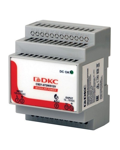 Источник питания однофазный, 72Вт, 3А, 24В (XCSD1072W024VAA). Источник питания  MODULAR POWER однофазный. ДКС в Первоуральске