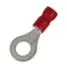 Наконечник НКИ 0,25-1,5 М6 (D6,4мм) с отверстием под винт (100 шт) (2A6P-EE-PVC). Наконечник с отверстием под винт и изолированным фланцем ПВХ. ДКС
