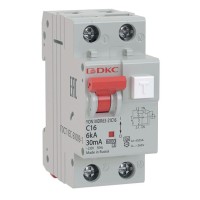 АВДТ YON MDR63 C6 2P 30mA (MDR63-22C6-A). Автоматический выключатель дифференциального тока. ДКС