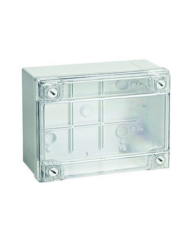Коробка ответвительная с гладкими стенками, IP56, 380х300х120 (54420). Коробка ответвительная с гладкими стенками и прозрачной крышкой. ДКС в Первоуральске