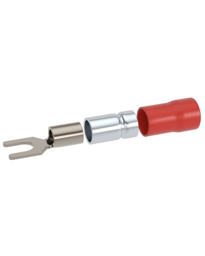 Наконечник вилочный НВИ 0,25-1,5 М5 (D5,3мм) (100 шт) (2A15P-DS-PVC). Наконечник вилочный с изолированным фланцем ПВХ, двойная гильза. ДКС в Первоуральске