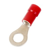 Наконечник НКИ 0,25-1,5 М8 (D8,4мм) с отверстием под винт (100 шт) (2A8P-EE-PA). Наконечник с отверстием под винт и изолированным фланцем ПА. ДКС