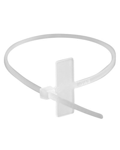 Хомут 2,5x110 белый (100шт) (252110SR-M): Хомут маркировочный, горизонтальная табличка под замком 20x9 в Первоуральске