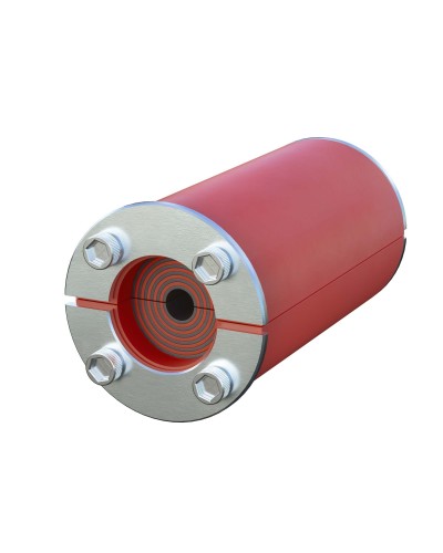 Проходка круглая, нержавеющая, D75х70 мм с проемом 40х40 мм (DXF3122): Проходка круглая, нержавеющая, с проёмом в Первоуральске