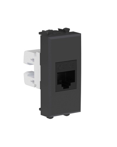 Розетка RJ-45, кат.5E, Avanti, 1 модуль, черный матовый (4412661): Розетка компьютерная модульная в Первоуральске