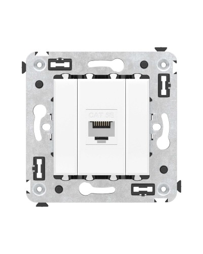 Розетка RJ-45 в стену, кат.5E, Avanti, одинарная, белое облако (4400663). Розетка компьютерная. ДКС в Первоуральске