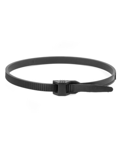 Хомут 9х300 P6.6 черный (100шт) (26502SR). Хомут с плоским замком. ДКС в Первоуральске