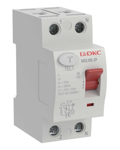 YON MAX MDL100 ВДТ, 2P, 30mA, 25A, АС (MDL100-2P2-25-AC). Автоматический выключатель дифференциальный (УЗО). ДКС в Первоуральске