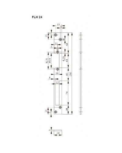 FLH24. Запорная планка длинная. dormakaba в Первоуральске