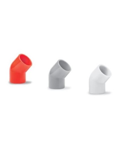 Ecoplast поворот 45гр., для аспирационной системы D25, АБС, красный (10 шт) (49225-10). Поворот для аспирационной системы. Экопласт в Первоуральске