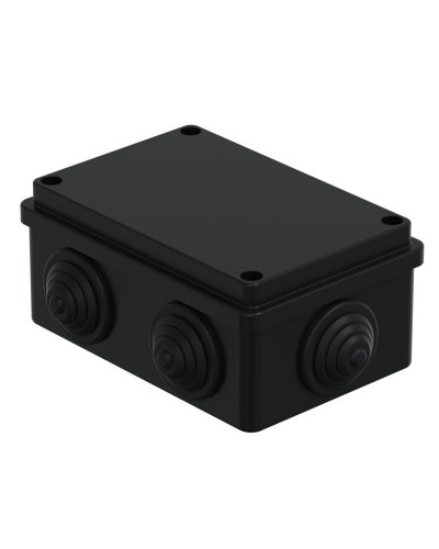 Коробка JBS120 120х80х50, 6 вых., IP55, черная (44008BL-1). Коробка монтажная. Экопласт в Первоуральске